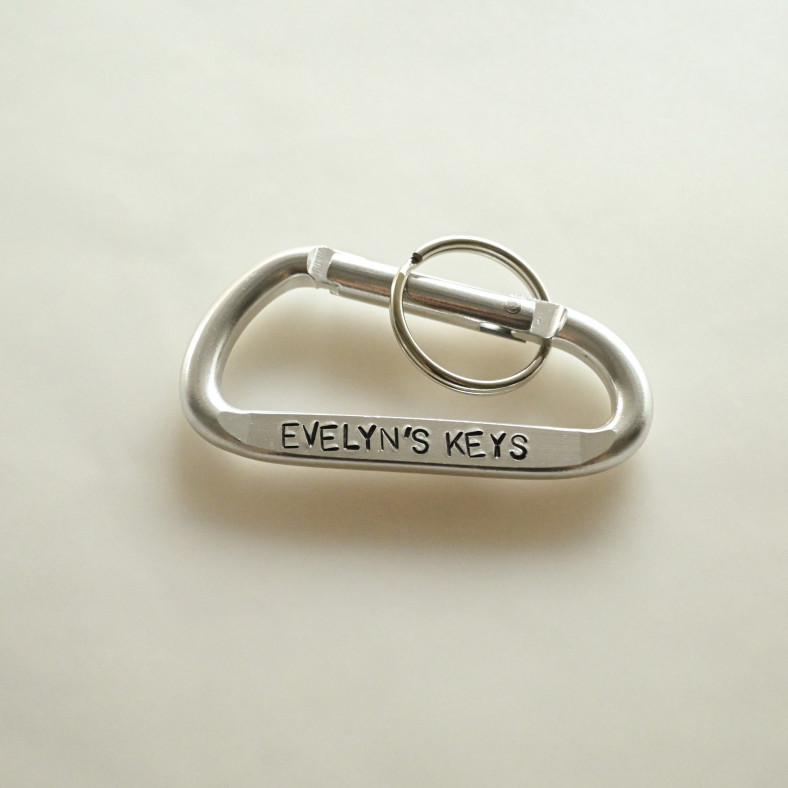 Personalized Carabiner, Customized Evelyn's Keys detail 2