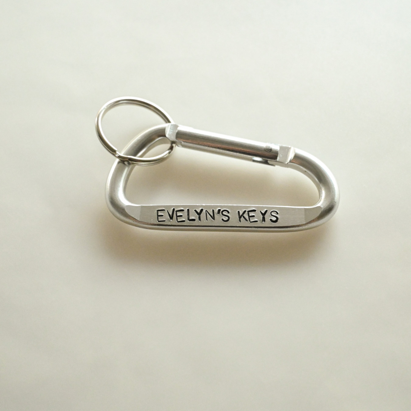 Personalized Carabiner, Customized Evelyn's Keys
