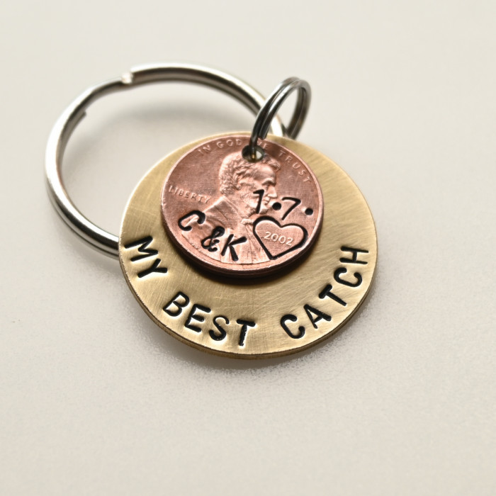Coordinates Bar Keychain