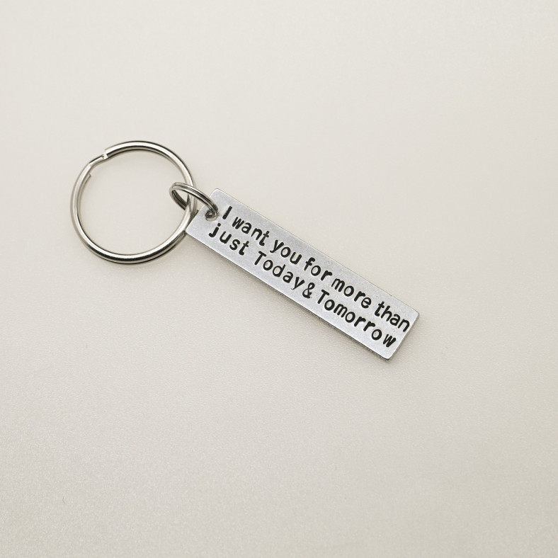 Personalized Hand Stamped Keychain detail 1