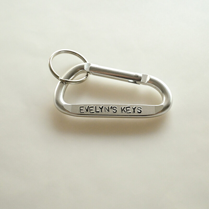 Personalized Carabiner, Customized Evelyn's Keys