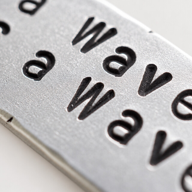 Personalized Hand Stamped Keychain, Custom Message Aluminum Keychain, Name or Date Gift detail 5 thumbnail