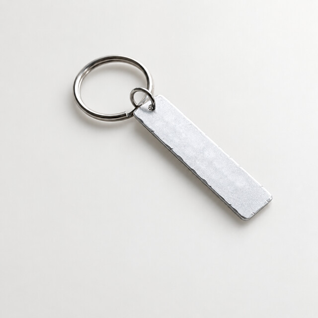 Personalized Hand Stamped Keychain, Custom Message Aluminum Keychain, Name or Date Gift detail 3 thumbnail