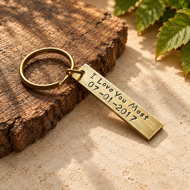 Coordinates Bar Keychain product photograph