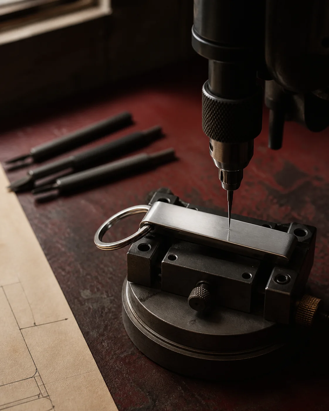 Precision engraving in the CoolKeychain workshop