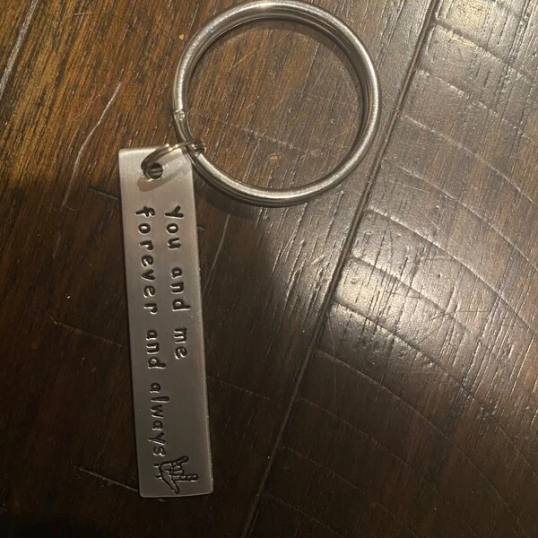 Kyla’s photo of her engraved keychain.