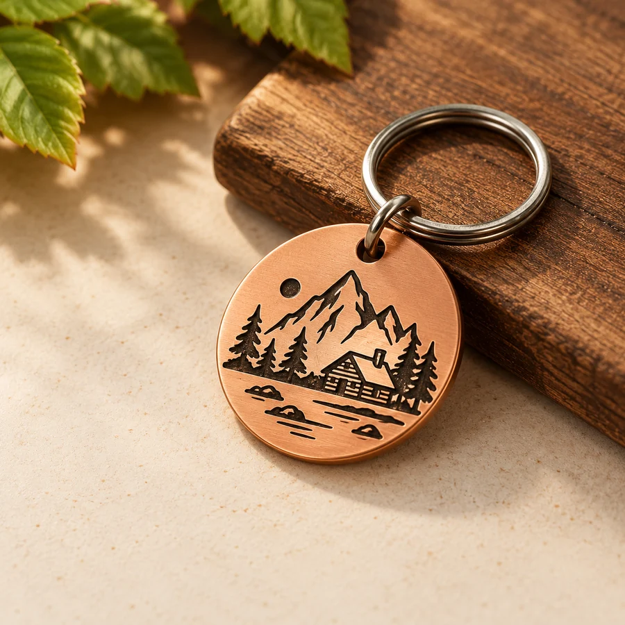 Keychain with a custom symbol