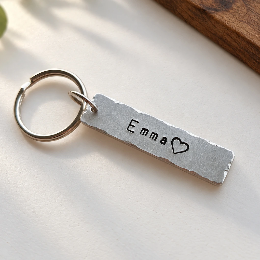 Engraved name keychain